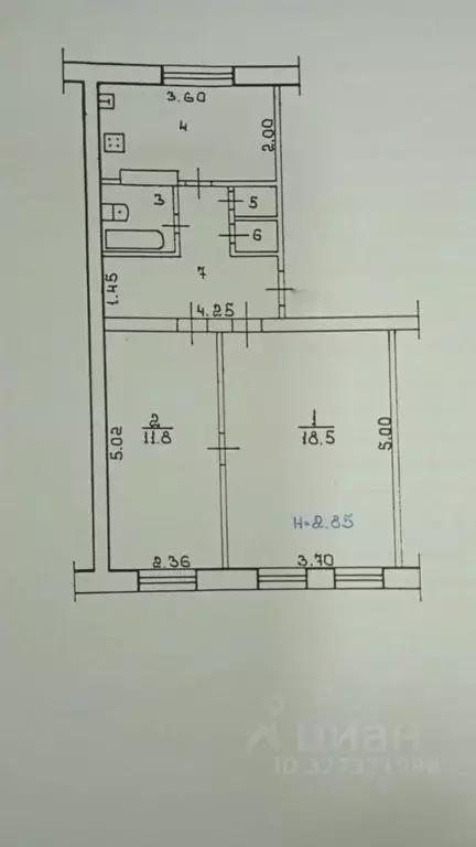 2-к кв. Волгоградская область, Волгоград пос. ГЭС, ул. Героев Шипки, ... - Фото 2