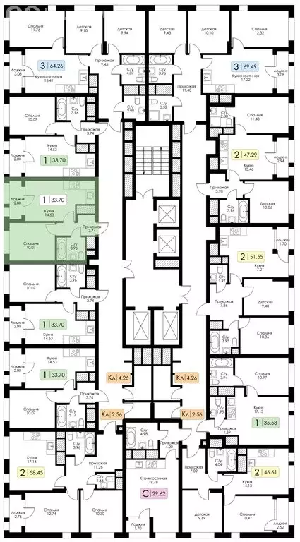 1-комнатная квартира: Тула, Ряжская улица, 27 (33.7 м) - Фото 0