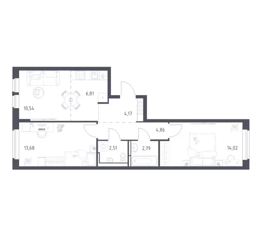 2-комнатная квартира: Ленинский городской округ, ЖК Новое Видное, 17 ... - Фото 1
