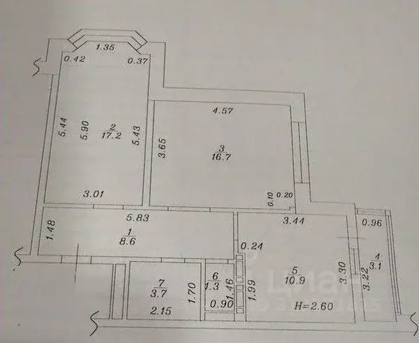 2-к кв. Краснодарский край, Анапа ул. Крылова, 13к1 (58.4 м) - Фото 1