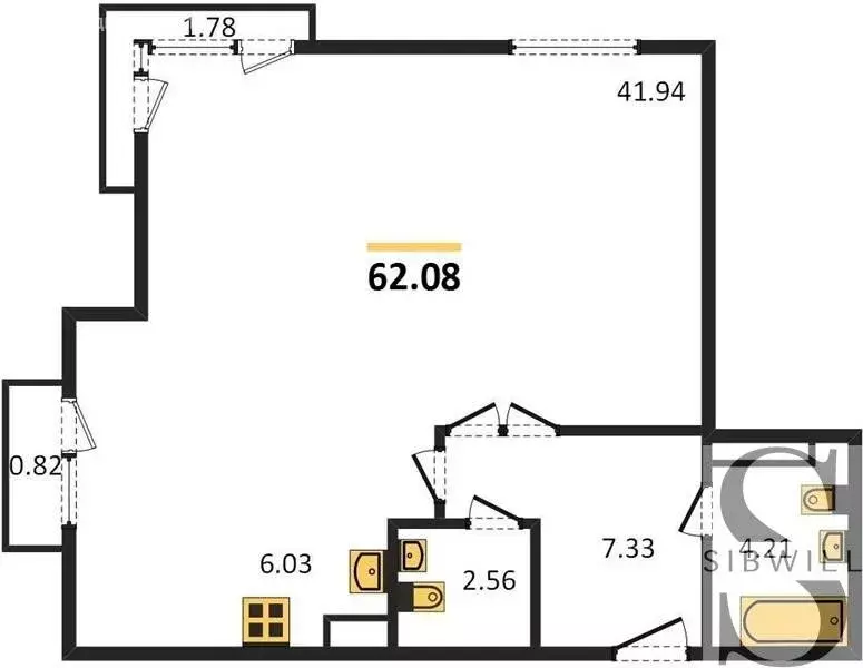 1-комнатная квартира: Новосибирск, 2-я Обская улица, 156/2 (62.08 м) - Фото 0