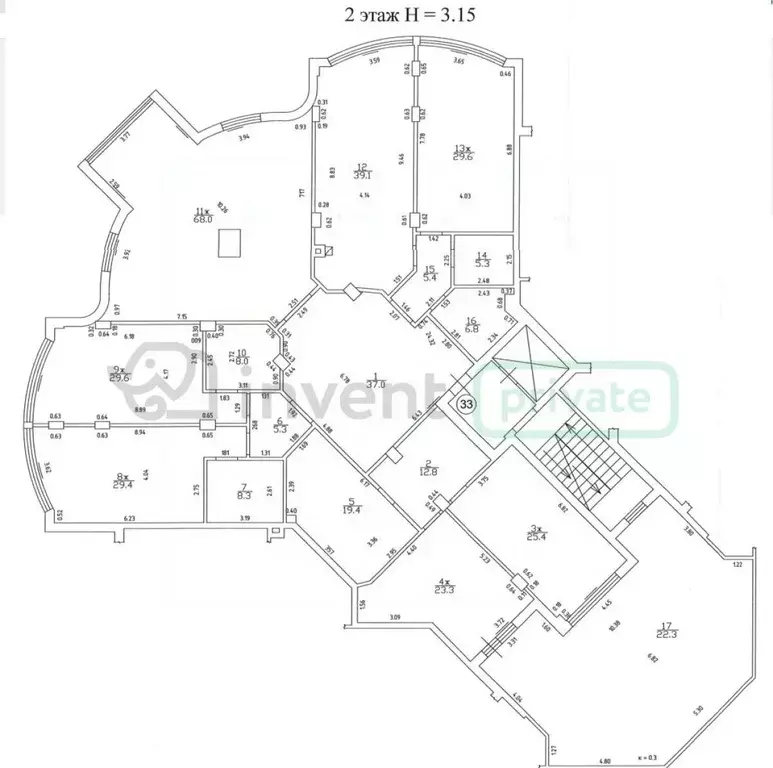 6-к кв. Калининградская область, Калининград Красная ул., 63А (375.0 ... - Фото 2