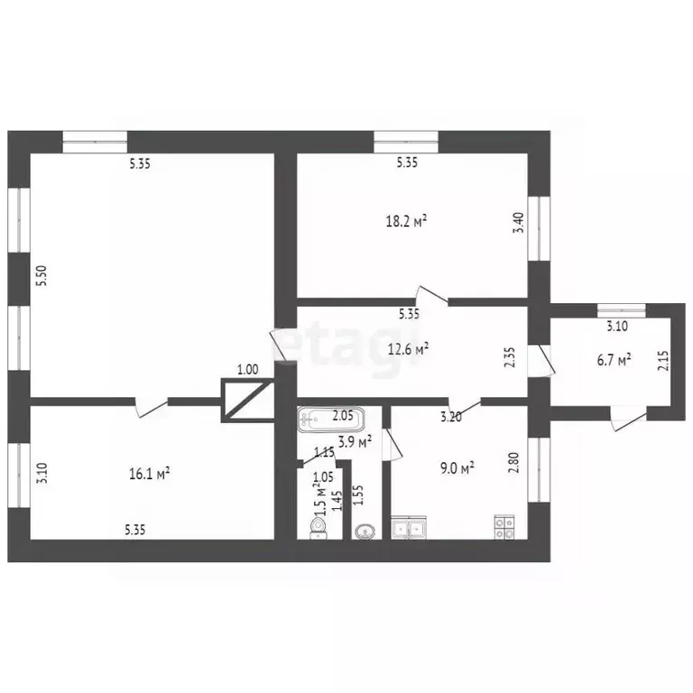 Дом в Мордовия, Рузаевский район, д. Русское Баймаково Молодежная ул., ... - Фото 2