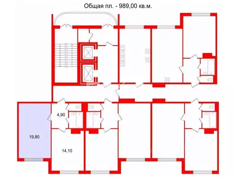 Комната Санкт-Петербург просп. Косыгина, 25к1 (19.8 м) - Фото 2