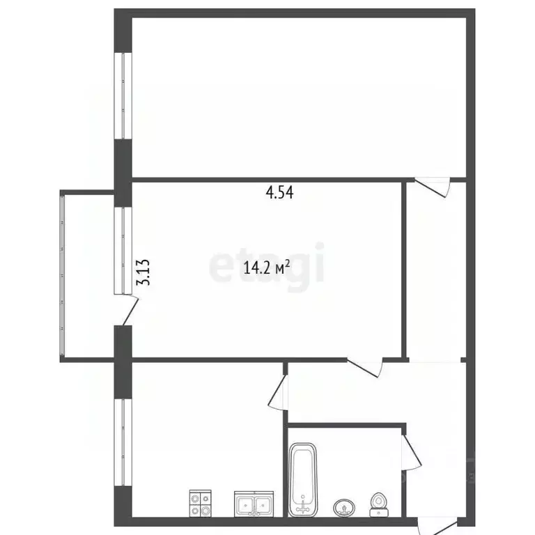 Комната Санкт-Петербург ул. Стасовой, 6 (14.2 м) - Фото 1