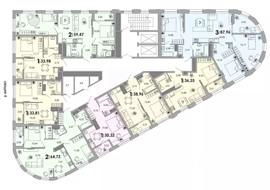 1-к кв. Владимирская область, Владимир Уно жилой комплекс (30.32 м) - Фото 2