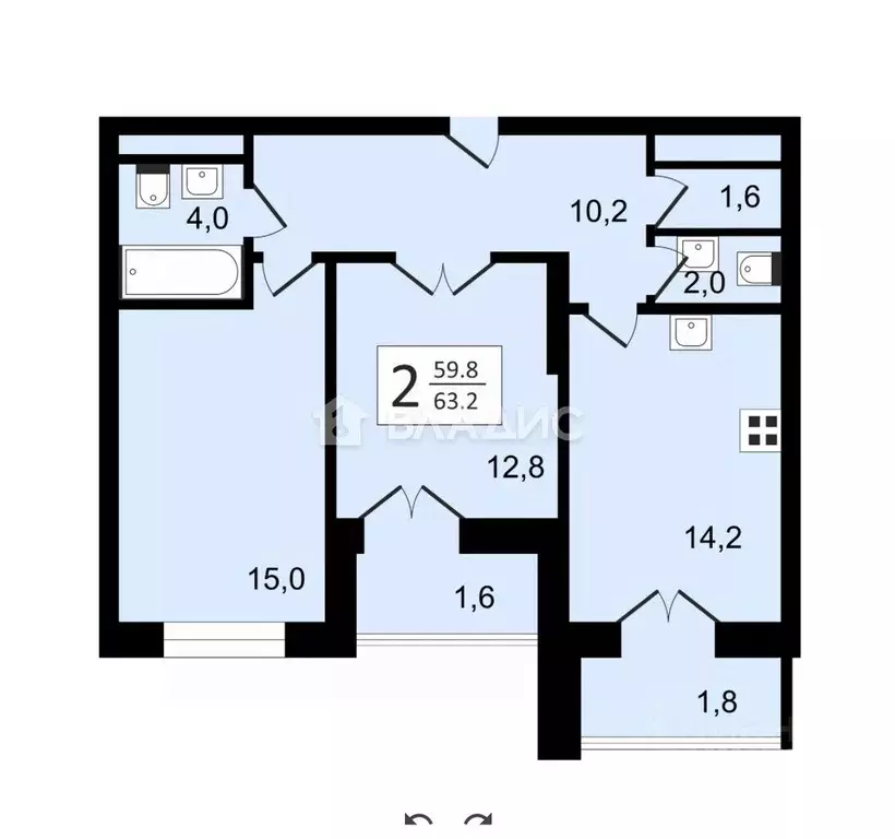 2-к кв. Москва Хорошевское ш., 25Ак2 (64.0 м) - Фото 1