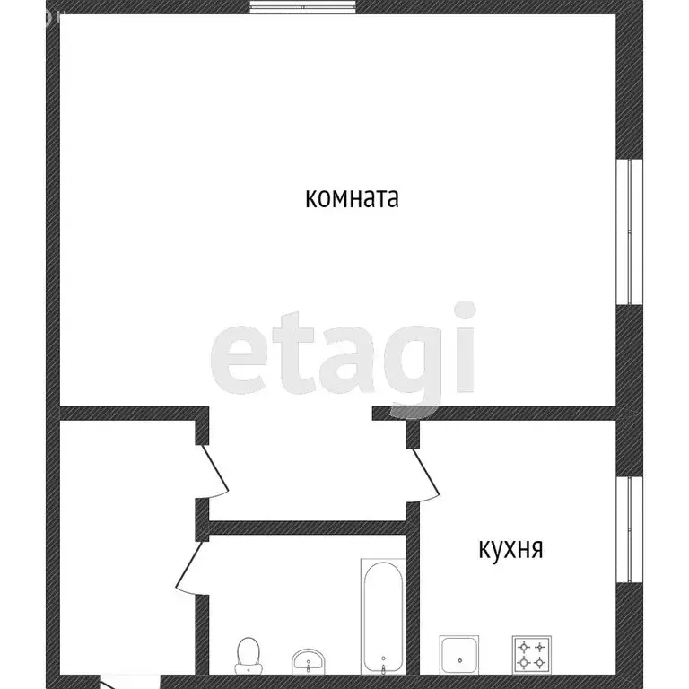 1-комнатная квартира: Златоуст, улица Румянцева, 4 (34.7 м) - Фото 1