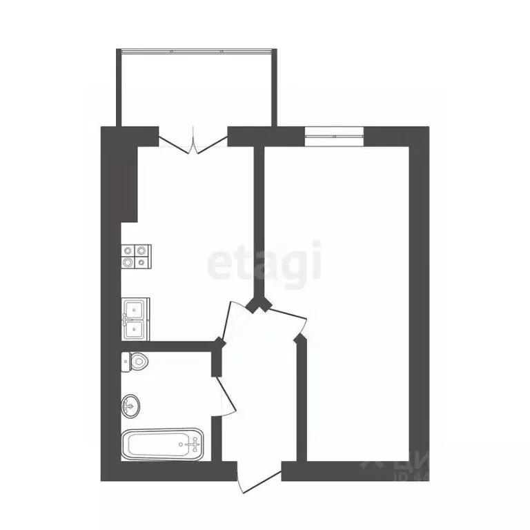 1-к кв. Смоленская область, Смоленск Краснинское ш., 28А (32.3 м) - Фото 0