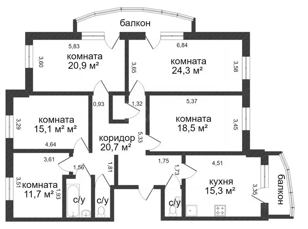 5-к кв. Ханты-Мансийский АО, Сургут ул. Генерала Иванова, 7 (133.1 м) - Фото 1