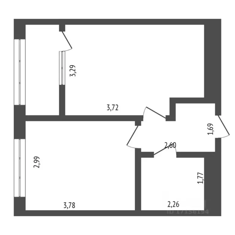 1-к кв. Тюменская область, Тюмень Интернациональная ул., 199А (37.6 м) - Фото 2