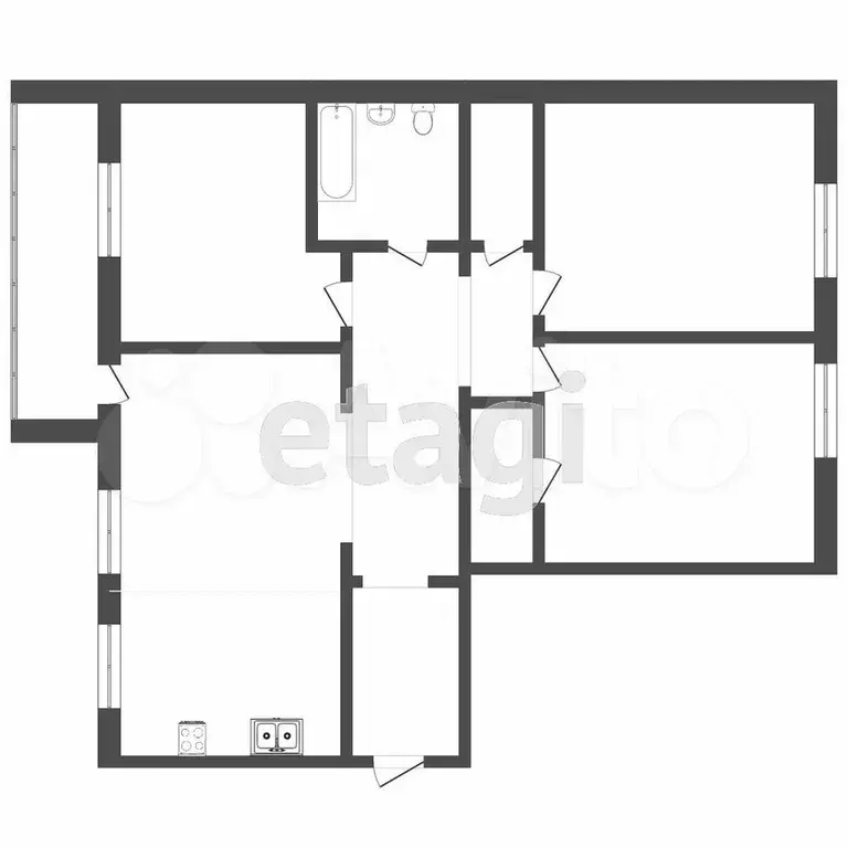 3-к. квартира, 116,1 м, 6/9 эт. - Фото 1