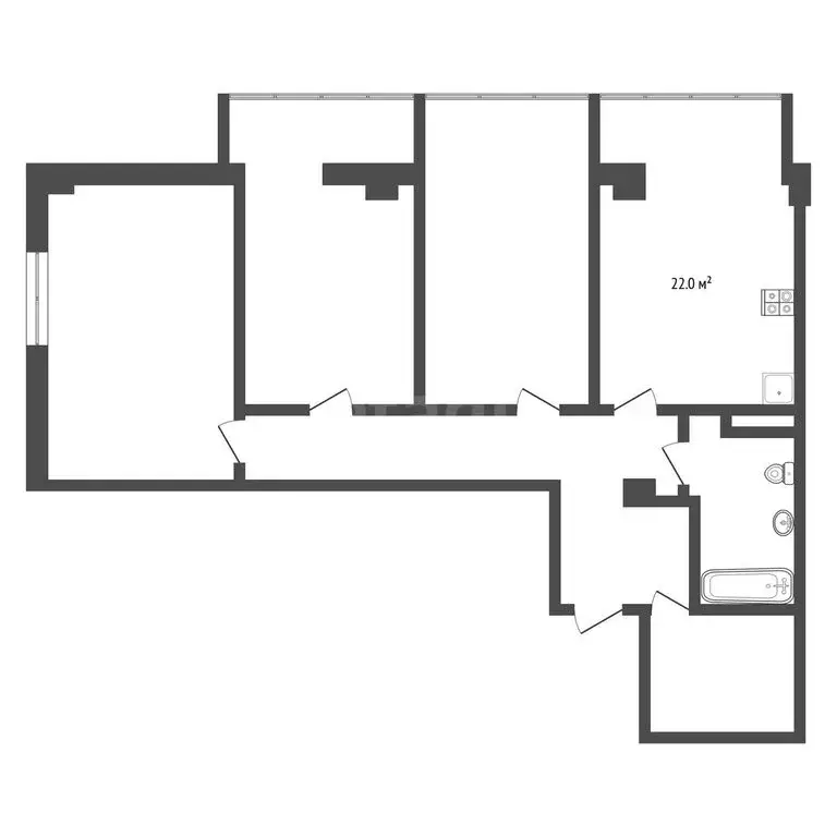 3-комнатная квартира: Тюмень, Таврическая улица, 9к5 (83.5 м) - Фото 1