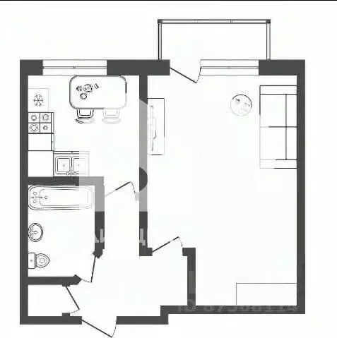 1-к кв. Новосибирская область, Новосибирск Степная ул., 59/2 (30.0 м) - Фото 1