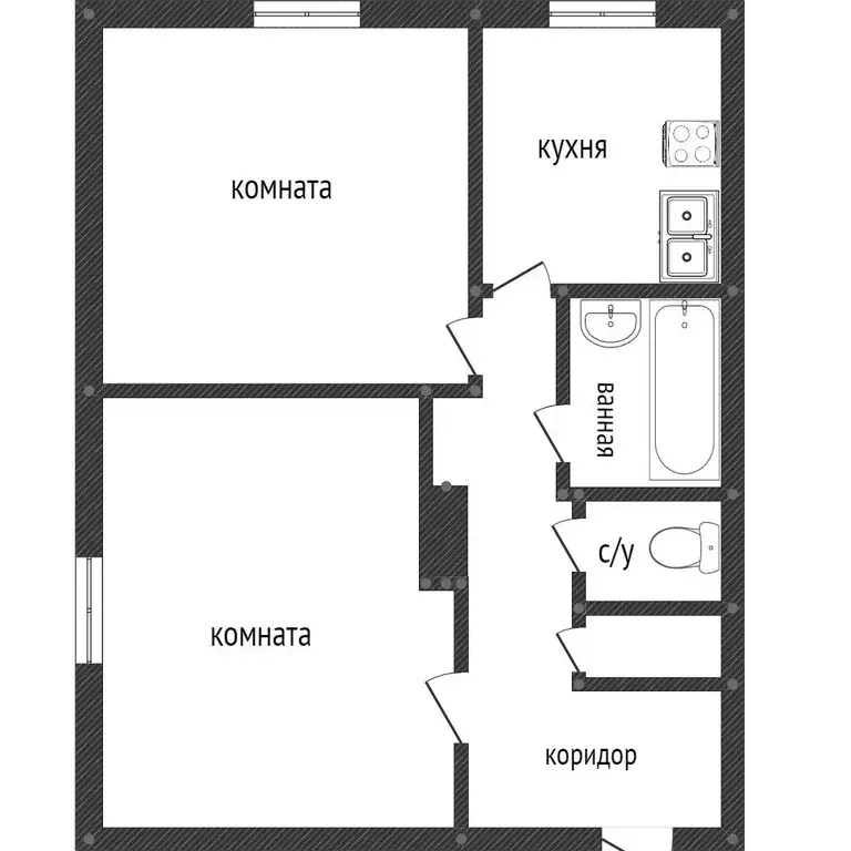 Квартира, 2 комнаты, 50 м - Фото 0