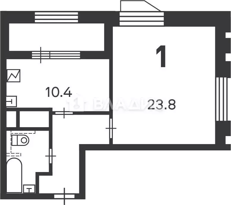 1-комнатная квартира: Москва, улица Светланова, 11к1 (45.6 м) - Фото 1