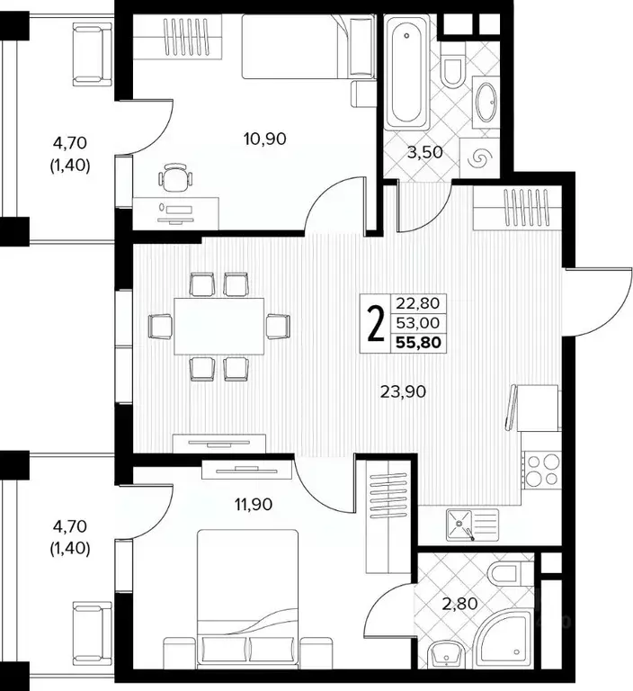 2-к кв. Краснодарский край, Анапа муниципальный округ, с. Сукко ... - Фото 1