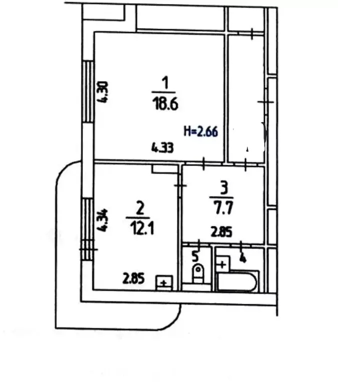 Продаётся 1-к квартира, 41.9 м - Фото 0