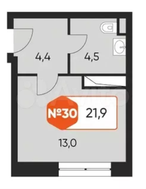 Офис, 21.9 м - Фото 0