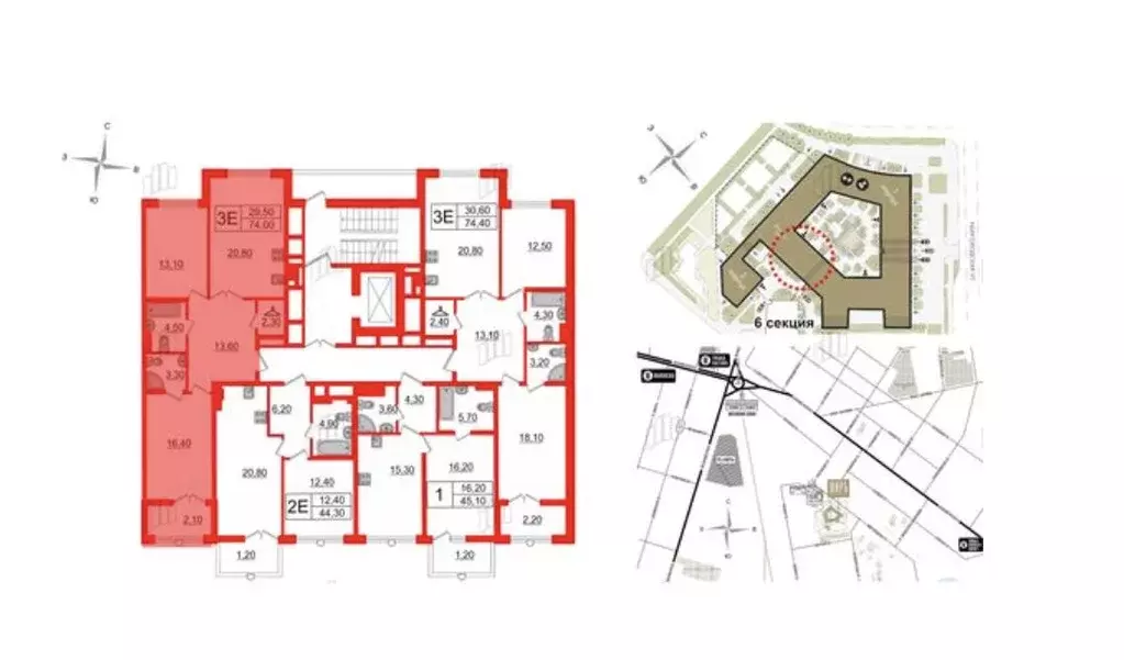 2-к кв. Санкт-Петербург Миргородская ул., 1 (74.0 м) - Фото 2