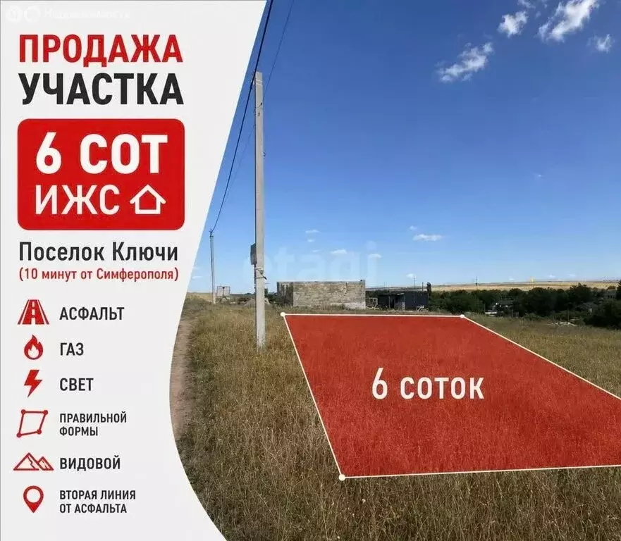Участок в Перовское сельское поселение, село Ключи, Лавандовая улица ... - Фото 2