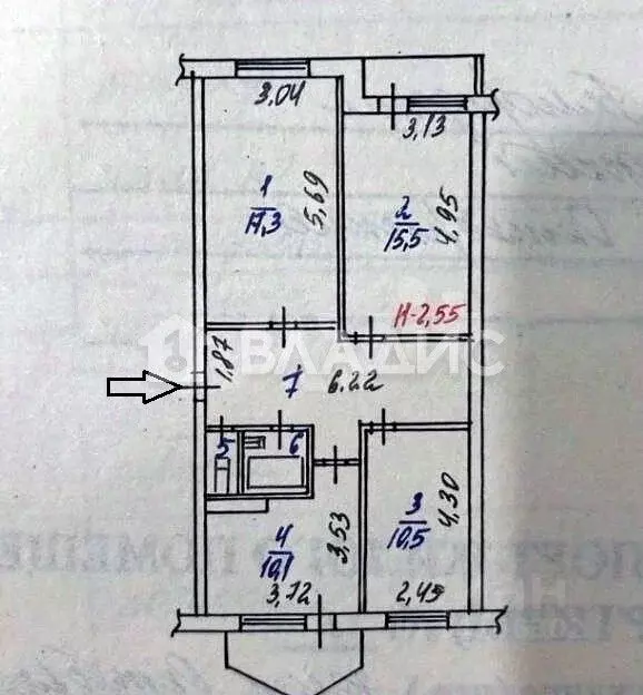 3-к кв. Белгородская область, Белгородский район, Поселок Октябрьский ... - Фото 2