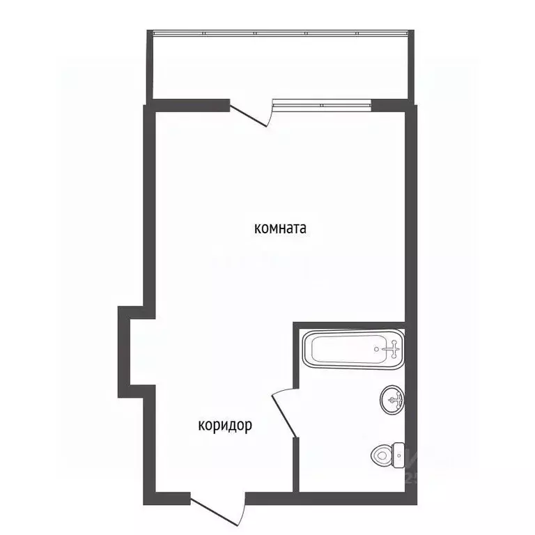 Студия Воронежская область, Воронеж Ростовская ул., 100БкБ (17.2 м) - Фото 2