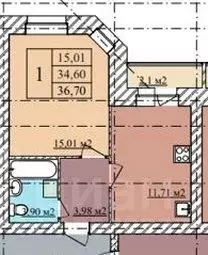 1-к кв. Ярославская область, Ярославль ул. 1-я Новостройка, 14/37 ... - Фото 2