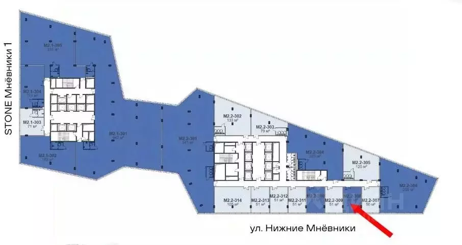 Офис в Москва ул. Нижние Мневники, 37АС17 (51 м) - Фото 1