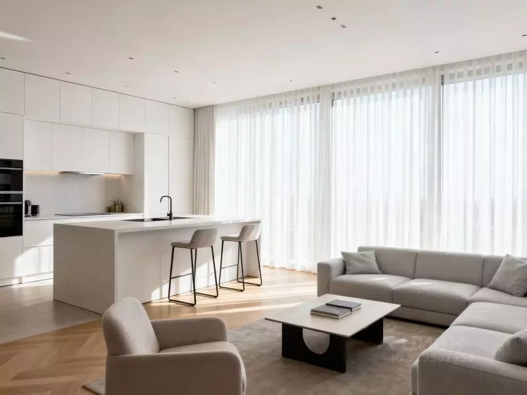 3-к кв. Москва 1-й Смоленский пер., 21 (102.0 м) - Фото 1