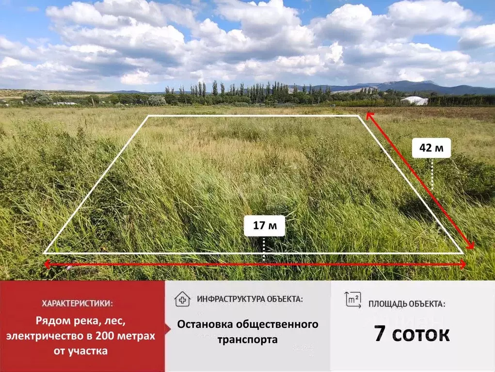 Участок в Крым, Симферопольский район, с. Доброе  (7.0 сот.) - Фото 1