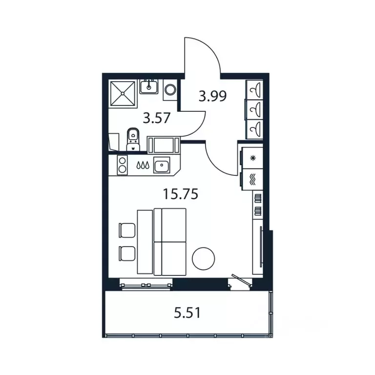 Студия Ленинградская область, Мурино Всеволожский район, ул. ... - Фото 1