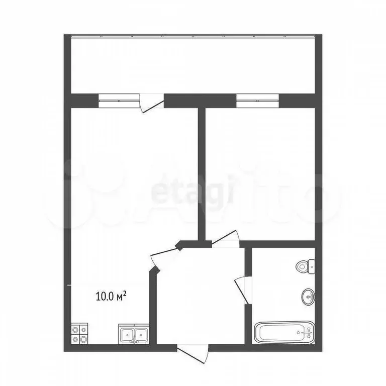 1-к. квартира, 39 м, 3/9 эт. - Фото 0
