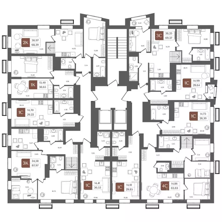 2-к кв. Башкортостан, Уфа Глумилино жилрайон, Холмогоры жилой комплекс ... - Фото 2