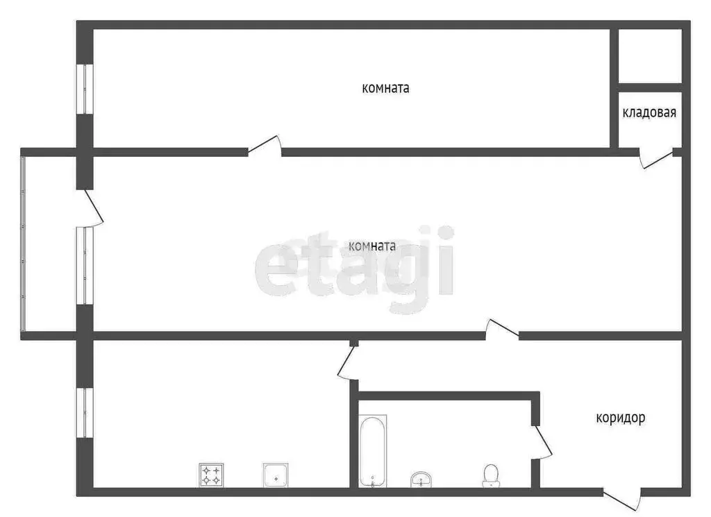 2-комнатная квартира: Ирбит, улица Свердлова, 15 (42 м) - Фото 0