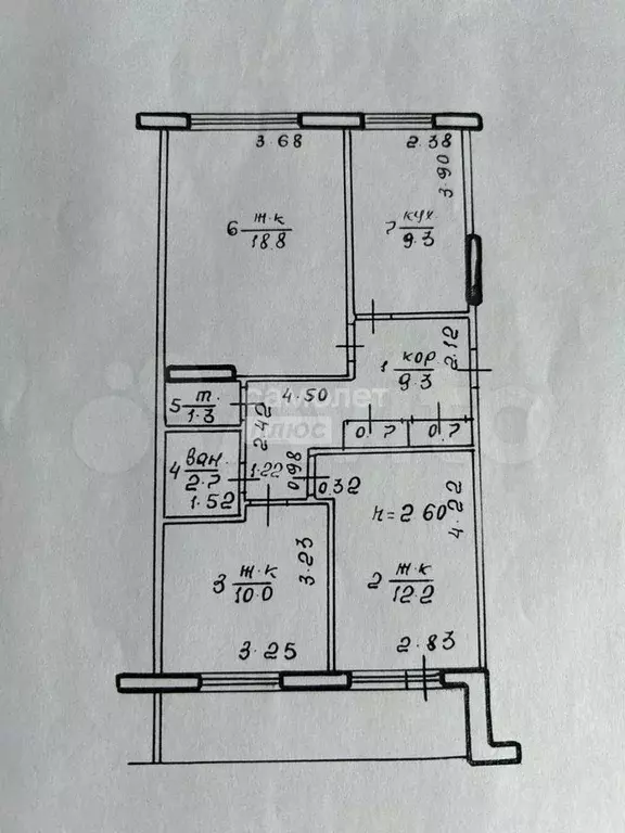 3-к. квартира, 65 м, 1/5 эт. - Фото 0