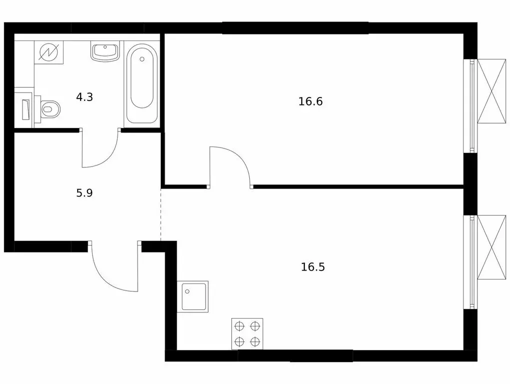1-комнатная квартира: Котельники, микрорайон Белая Дача, 30 (43.3 м) - Фото 1