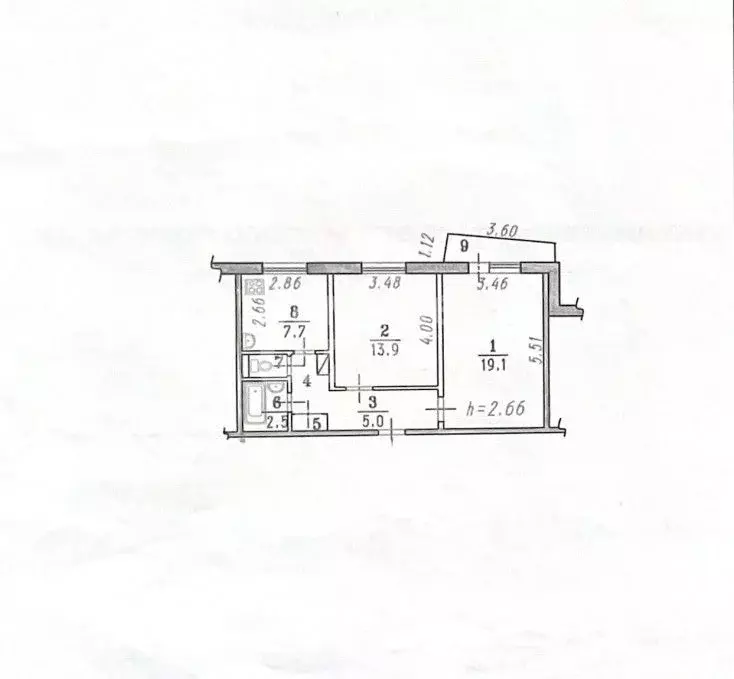 2-к кв. Омская область, Омск Взлетная ул., 5 (53.3 м) - Фото 1