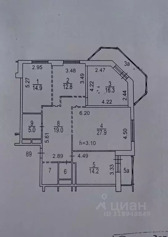 3-к кв. Москва ул. Столетова, 9 (115.0 м) - Фото 0