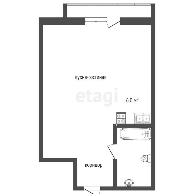 Квартира-студия: Воскресенск, микрорайон Новлянский, улица Кагана, 19 ... - Фото 1