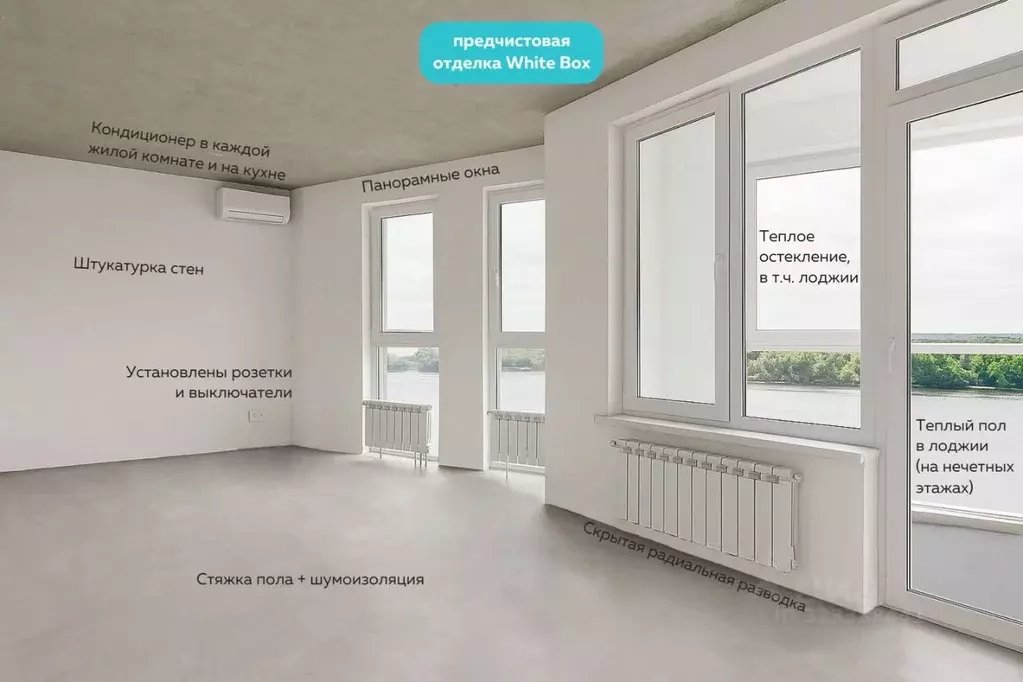 2-к кв. Воронежская область, Воронеж наб. Чуева, 7 (61.82 м) - Фото 2