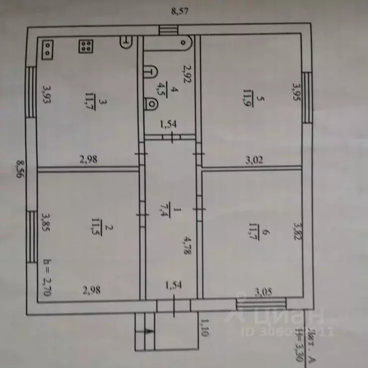 Дом в Ростовская область, Азов Азовский район, ул. Мичурина (62 м) - Фото 0