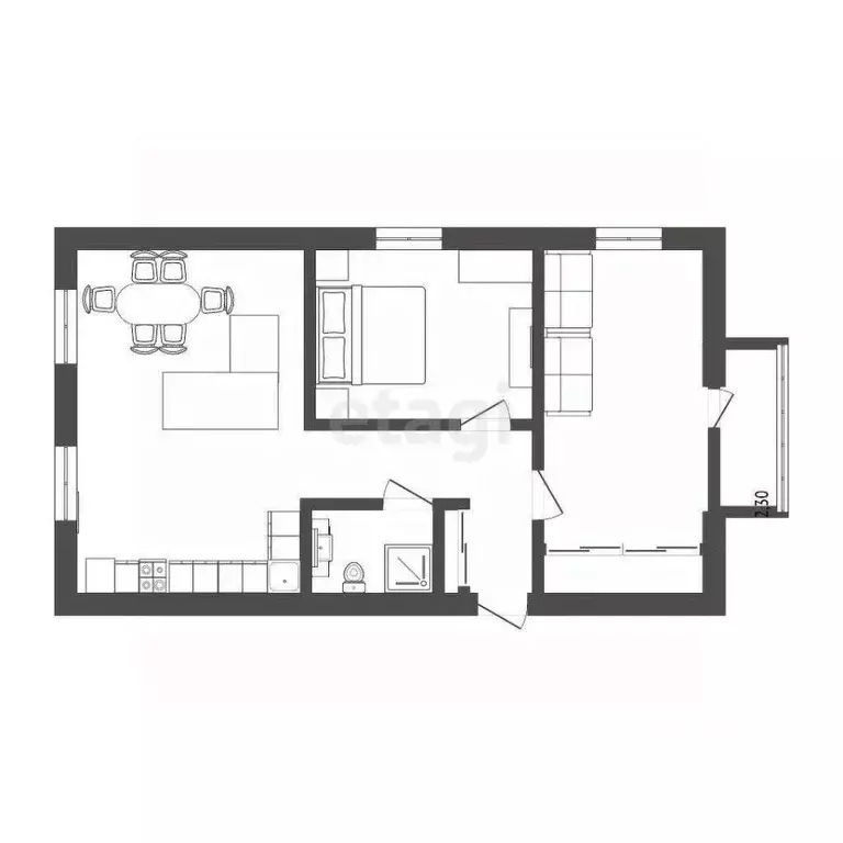 3-к кв. Омская область, Омск просп. Карла Маркса, 54 (65.0 м) - Фото 1