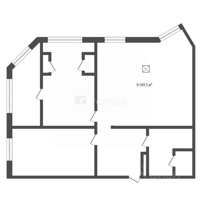3-к кв. Кемеровская область, Новокузнецк ул. Орджоникидзе, 37 (105.5 ... - Фото 2