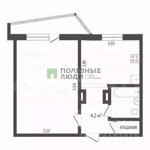 1-к кв. Орловская область, Орел Соляной пер., 12 (33.2 м) - Фото 1
