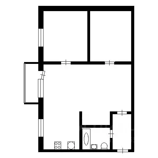 2-к кв. Татарстан, Казань ул. Кулахметова, 6 (44.9 м) - Фото 1