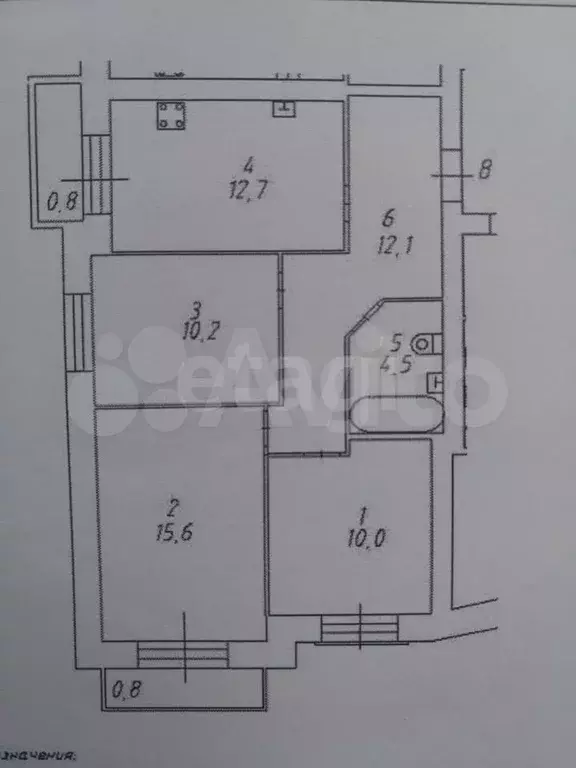 3-к. квартира, 65,1 м, 3/3 эт. - Фото 1