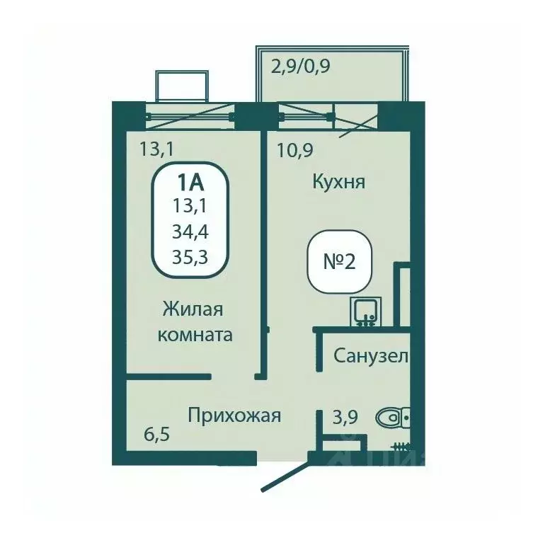 1-к кв. Московская область, Солнечногорск городской округ, Андреевка ... - Фото 1