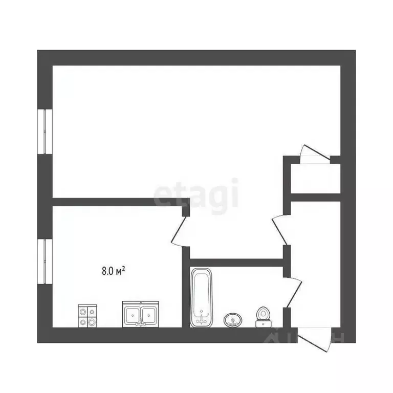1-к кв. Тюменская область, Тюмень Минская ул., 15 (30.3 м) - Фото 1