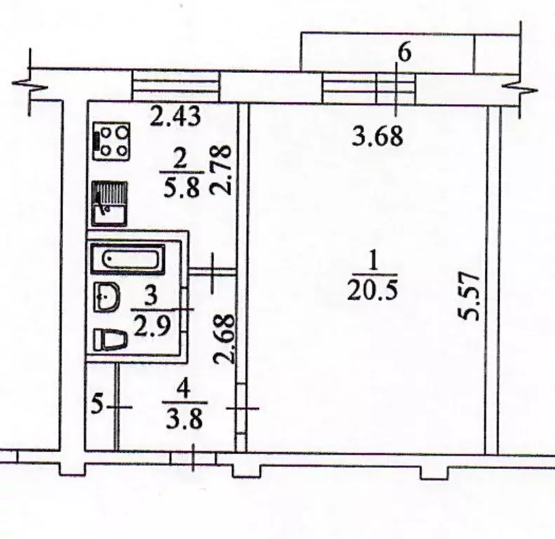 Продаётся 1-к квартира, 33.4 м - Фото 1